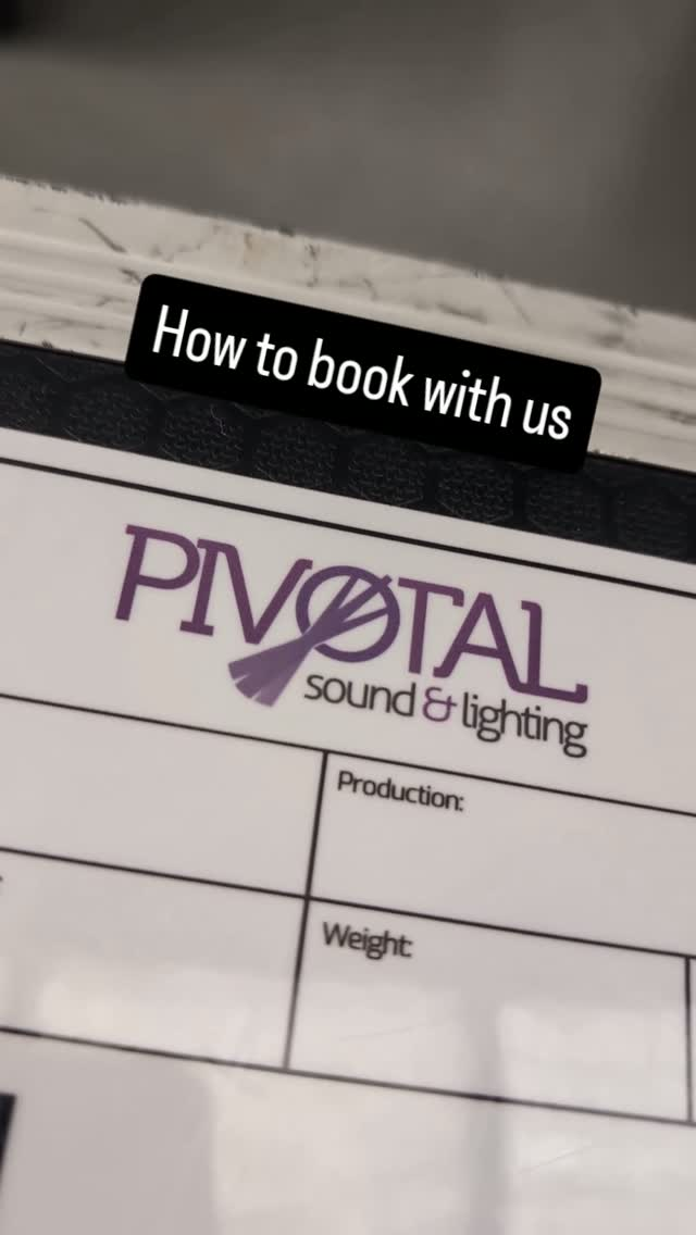 Tell us more about your event and let's get started with your AV! 

#pivotalsoundandlighting #howtobook #avhirewrexham #avhire