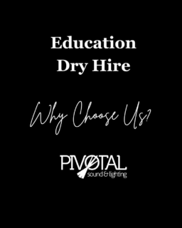Education dry hire from Pivotal Sound & Lighting Ltd. 

Knowledge, experience and special pricing for schools, colleges universities and everything in between. Whatever your plans, Pivotal should be your first choice for #flawless sound & light. 

Get in touch now to book:
📲 01978510132
📧 hello@pivotalsl.co.uk